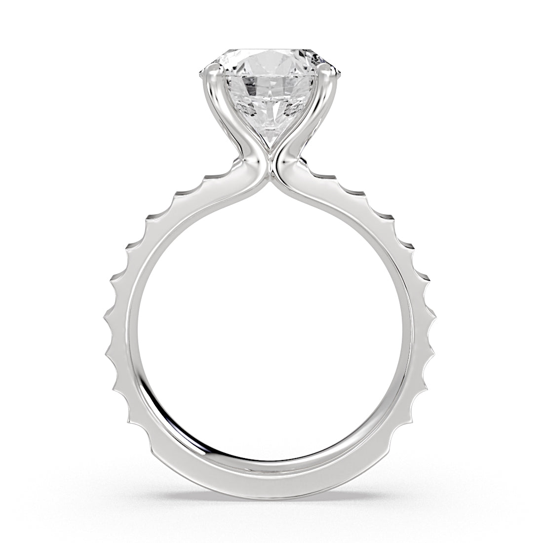 Auravie Grooved Engagement Ring - Romy