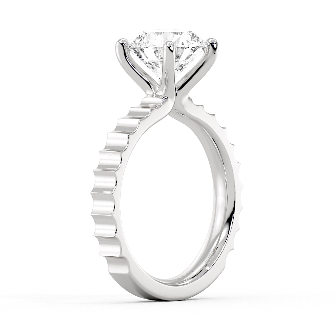 Auravie Grooved Engagement Ring - Romy