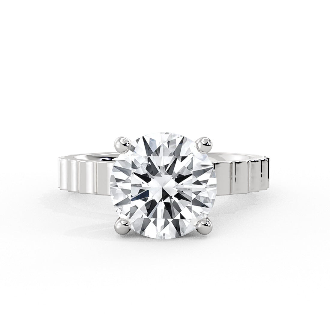Auravie Grooved Engagement Ring - Romy
