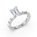 Auravie Bezel Baguette Engagement Ring - Rayna