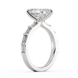 Auravie Bezel Baguette Engagement Ring - Rayna