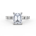 Auravie Bezel Baguette Engagement Ring - Rayna