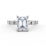 Auravie Bezel Baguette Engagement Ring - Rayna