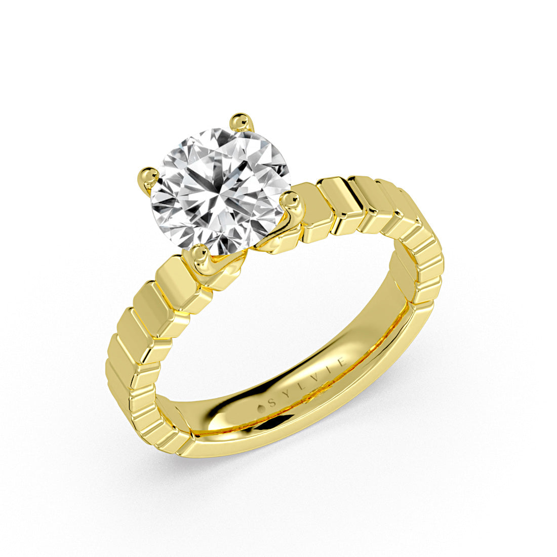 Auravie Panel Solitaire Engagement Ring - Scout