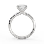 Cushion Cut Tapered Double Band Solitaire Engagement Ring - Calia