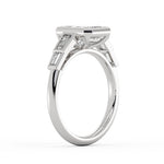 Emerald Cut Bezel Tapered Baguette Engagement Ring - Lula