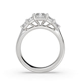 Radiant Cut Engagement Ring with Radiant Side Stones - Josie