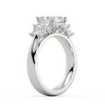 Radiant Cut Engagement Ring with Radiant Side Stones - Josie