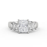 Radiant Cut Engagement Ring with Radiant Side Stones - Josie