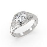 Auravie Ripple Bezel Engagement Ring - Stevie