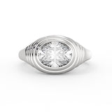 Auravie Ripple Bezel Engagement Ring - Stevie