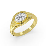 Auravie Ripple Bezel Engagement Ring - Stevie