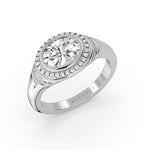 Auravie Ripple Bezel Diamond Engagement Ring - Winnie