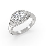 Auravie Ripple Bezel Diamond Engagement Ring - Winnie