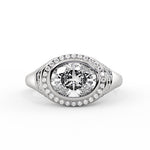 Auravie Ripple Bezel Diamond Engagement Ring - Winnie