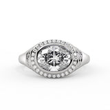 Auravie Ripple Bezel Diamond Engagement Ring - Winnie