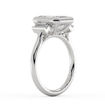 Emerald Cut Baguette Three Stone Engagement Ring - Alessia