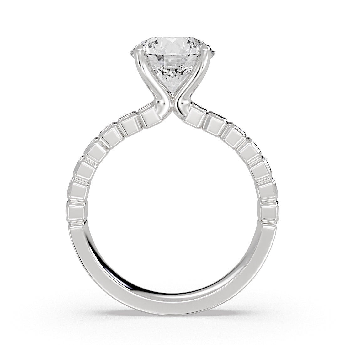 Auravie Bezel Baguette Engagement Ring - Lilah