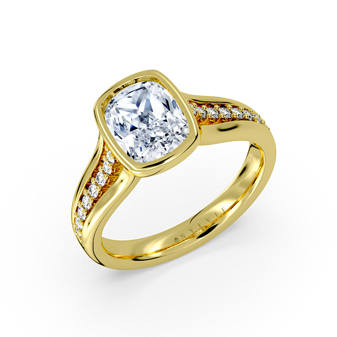 Auravie Bezel and Channel Diamond Engagement Ring - Jane