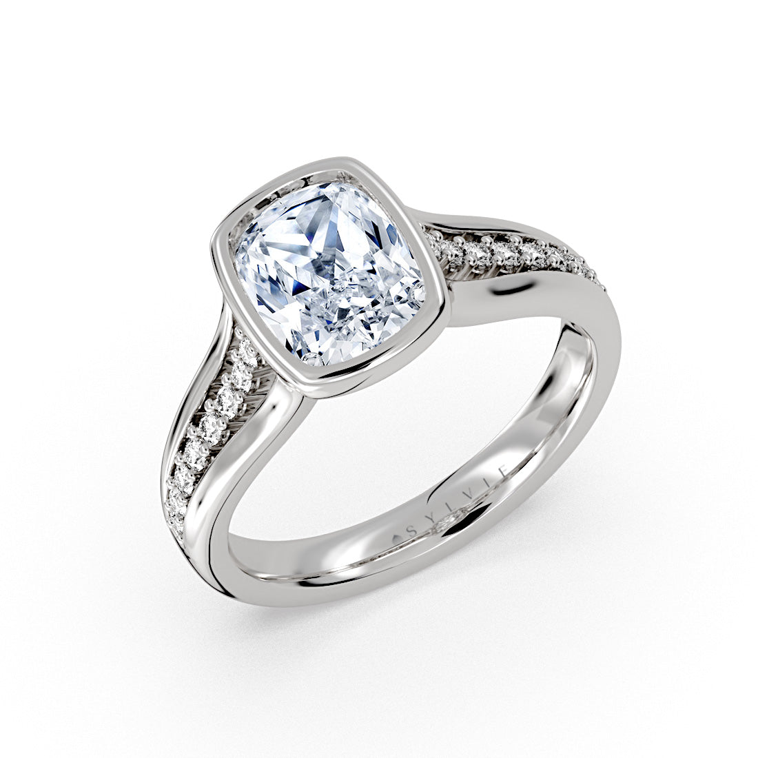 Auravie Bezel and Channel Diamond Engagement Ring - Jane