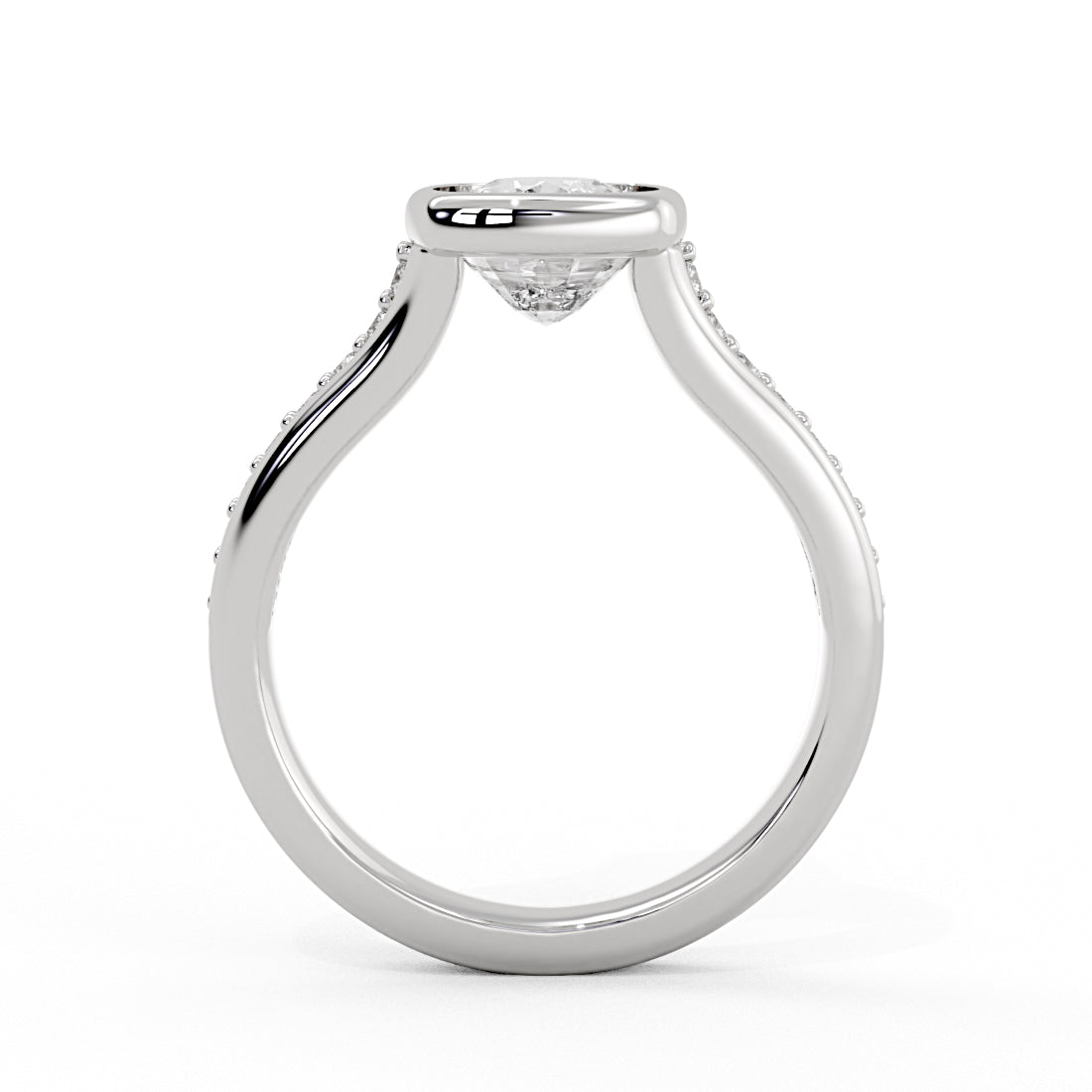 Auravie Bezel and Channel Diamond Engagement Ring - Jane