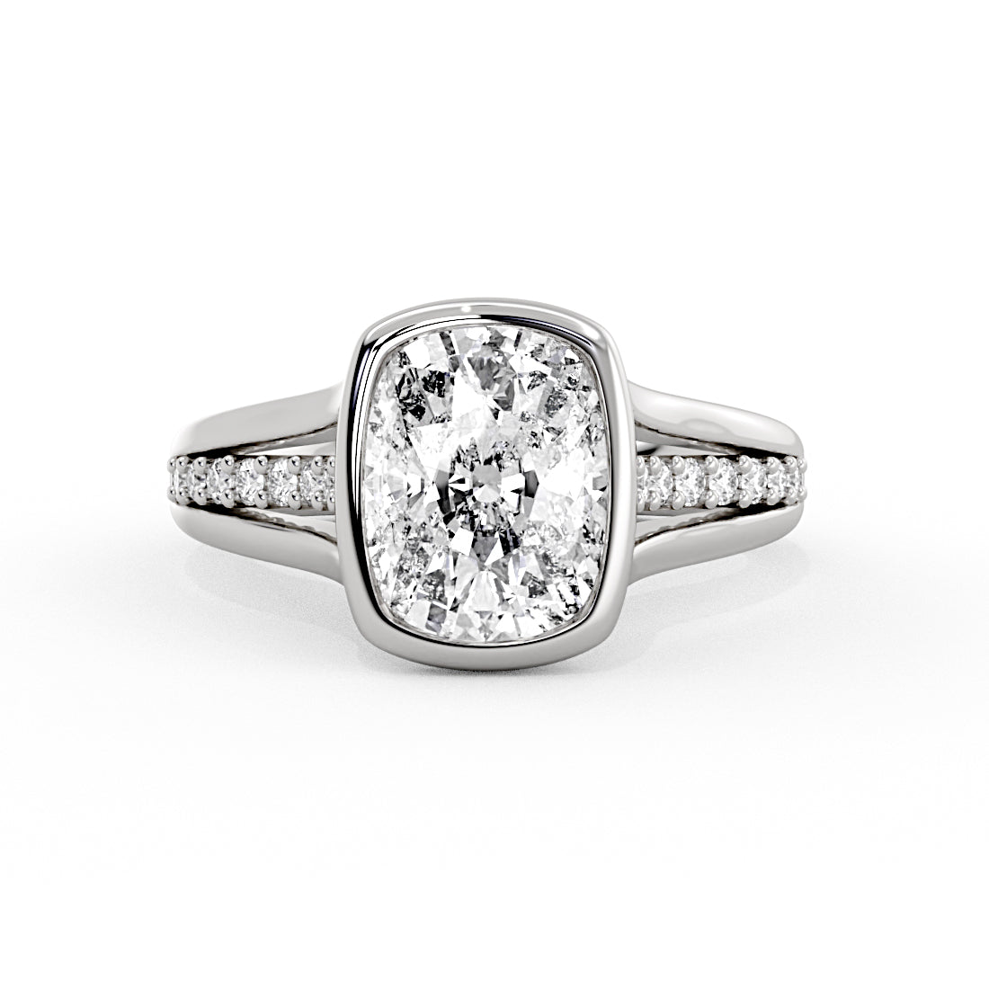 Auravie Bezel and Channel Diamond Engagement Ring - Jane