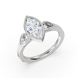Shell Auranova Marquise Three Stone Engagement Ring - Miley
