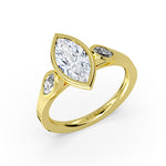 Shell Auranova Marquise Three Stone Engagement Ring - Miley