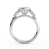 Marquise Cut Bezel Set Multi Stone Engagement Ring - Delia