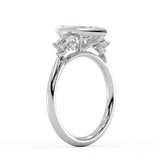 Marquise Cut Bezel Set Multi Stone Engagement Ring - Delia