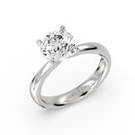 Round Cut Tapered Solitaire Engagement Ring - Gloria