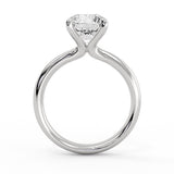 Round Cut Tapered Solitaire Engagement Ring - Gloria
