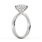Round Cut Tapered Solitaire Engagement Ring - Gloria