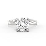 Round Cut Tapered Solitaire Engagement Ring - Gloria