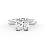 Round Cut Tapered Solitaire Engagement Ring - Gloria