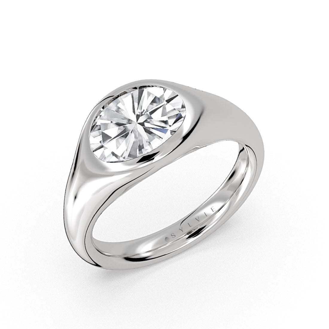 Auravie Flush Set Diamond Engagement Ring - Lyra