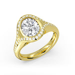 Shell Auranova Riva Flush Set Diamond Engagement Ring - Maxine