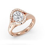 Shell Auranova Riva Flush Set Diamond Engagement Ring - Maxine