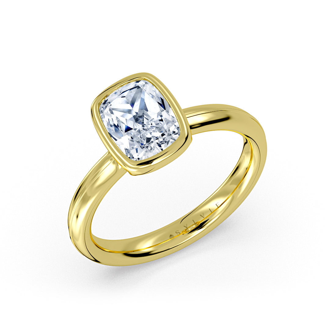 Auravie Bezel Solitaire Engagement Ring - Lucille