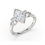 Auravie Marquise Bezel Multi Stone Engagement Ring - Leona