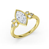 Auravie Marquise Bezel Multi Stone Engagement Ring - Leona