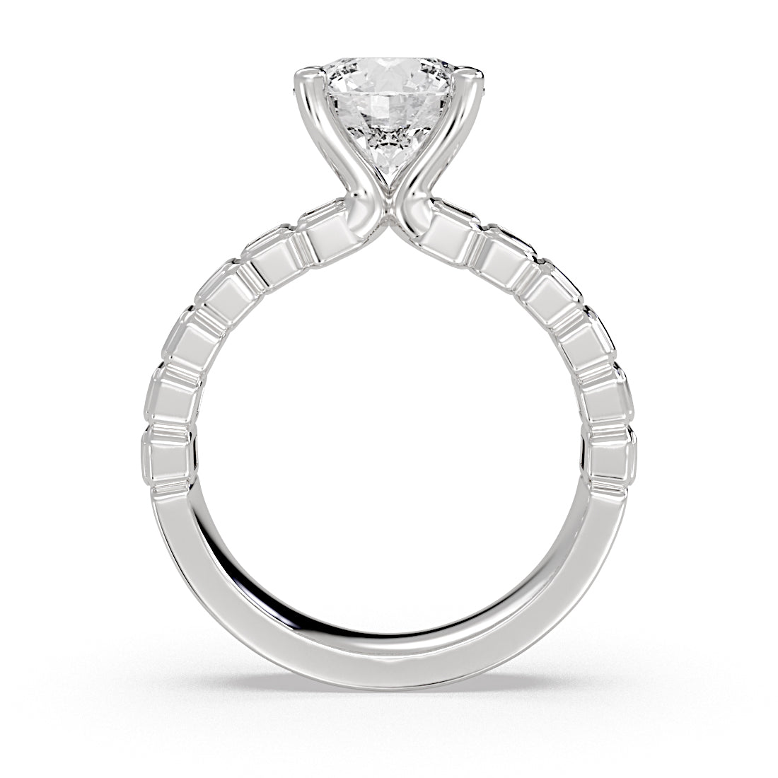Auravie Bezel Baguette Engagement Ring - Nellie