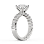 Auravie Bezel Baguette Engagement Ring - Nellie