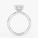 Oval Cut Solitaire Hidden Halo Engagement Ring - Malia