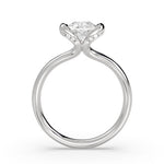 Shell Auranova Diamond Half Bezel Solitaire Engagement Ring - Adelaide