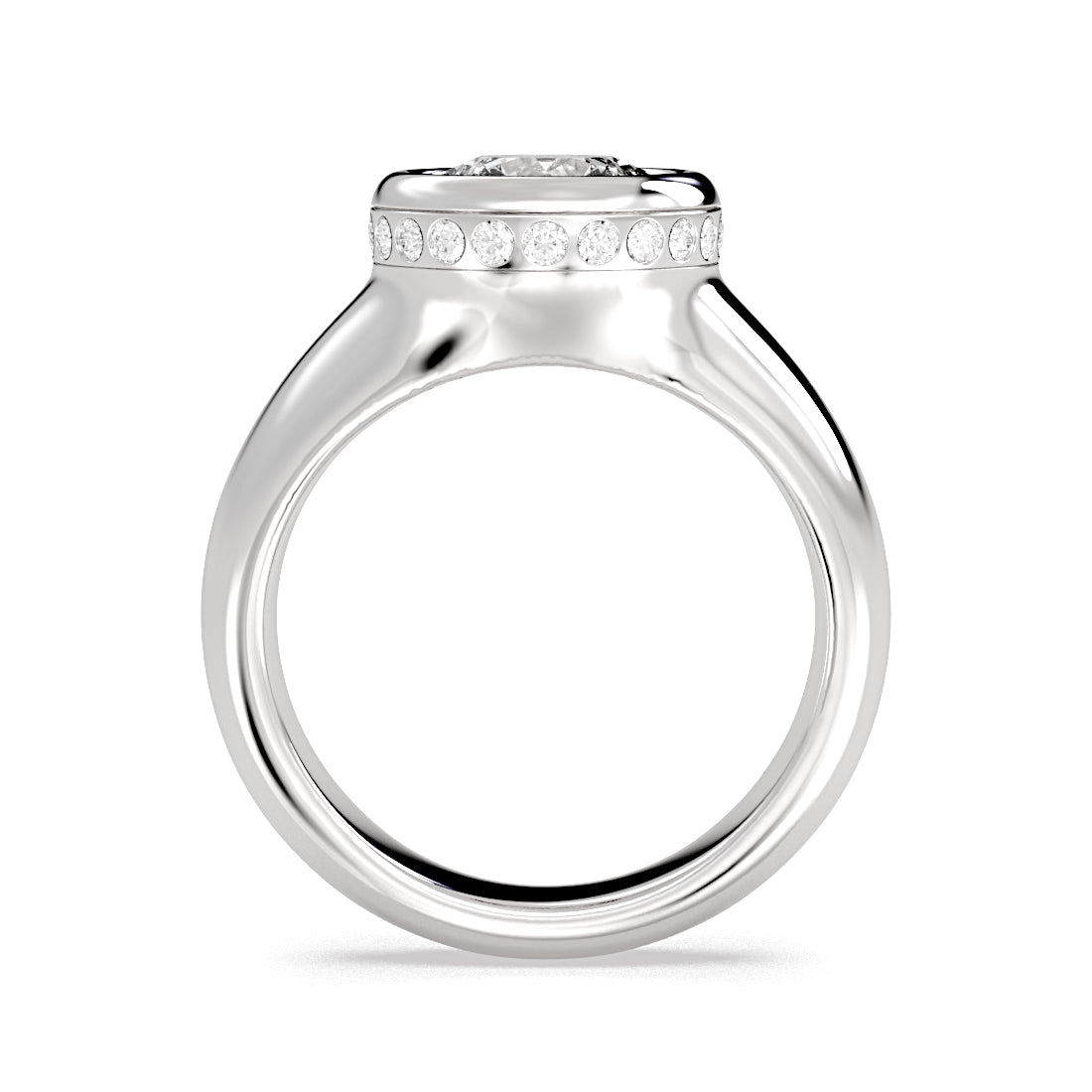Auravie Bezel Hidden Halo Engagement Ring - Karsyn