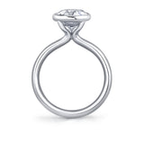 Oval Cut Bezel Solitaire Engagement Ring - Mavis