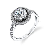 Milvia - Classic Double Halo Engagement Ring
