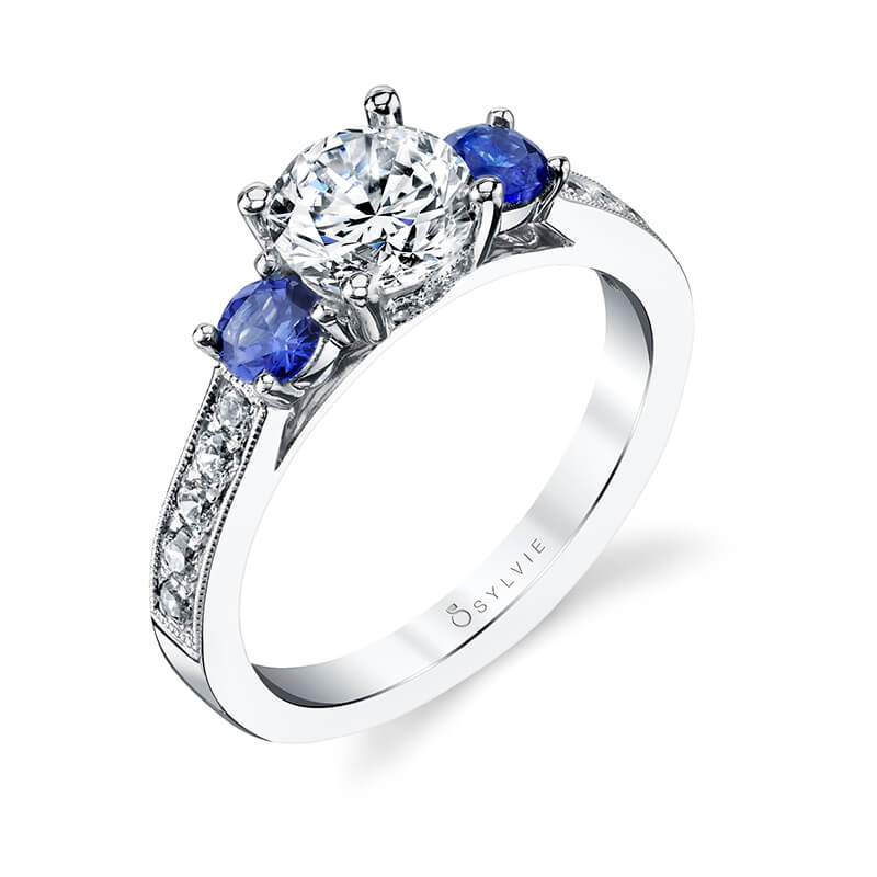 Lola - Three Stone Sapphire Engagement Ring