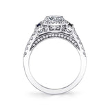 Apolline - Three Stone Engagement Ring with Sapphires